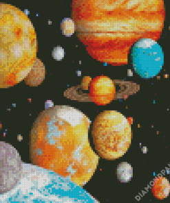 Planets And Stars Diamond Paintings