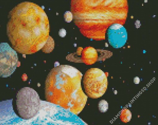 Planets And Stars Diamond Paintings