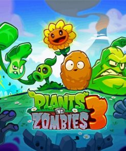 Plants Vs Zombies Game Poster Diamond Paintings