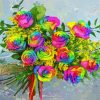 Rainbow Roses Diamond Paintings