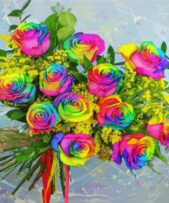 Rainbow Roses Diamond Paintings