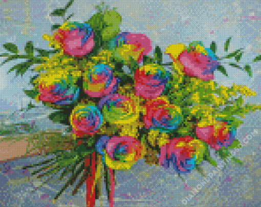 Rainbow Roses Diamond Paintings