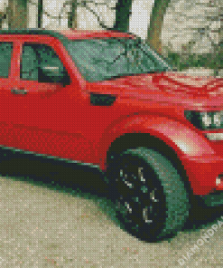 Red Dodge Nitro Diamond Paintings