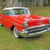 Red And White 57 Chevy Diamond Paintings