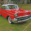 Red And White 57 Chevy Diamond Paintings