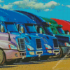 Semi Trucks Diamond Paintings