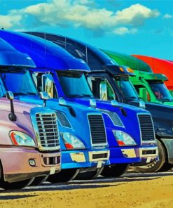 Semi Trucks Diamond Paintings