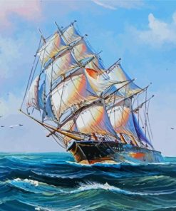 Square Rig Ship Art Diamond Paintings