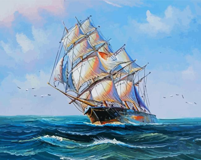 Square Rig Ship Art Diamond Paintings