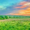 Sunset At Flint Hills Diamond Paintings