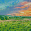 Sunset At Flint Hills Diamond Paintings