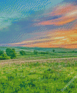 Sunset At Flint Hills Diamond Paintings