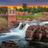 Sunset At Sioux Falls Dakota Diamond Paintings