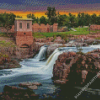 Sunset At Sioux Falls Dakota Diamond Paintings