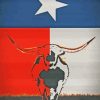 Texas Longhorn Flag Poster Diamond Paintings