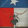 Texas Longhorn Flag Poster Diamond Paintings