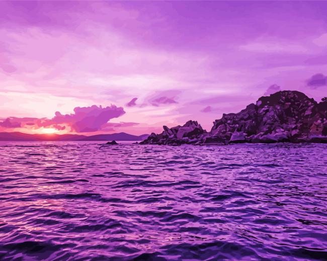 Virgin Island Sunset Seascape Diamond Paintings