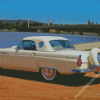 White 56 Ford Thunderbird Diamond Paintings