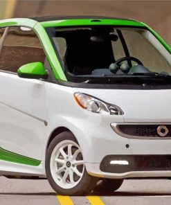 White Smart Fortwo Diamond Paintings