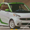 White Smart Fortwo Diamond Paintings