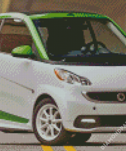 White Smart Fortwo Diamond Paintings