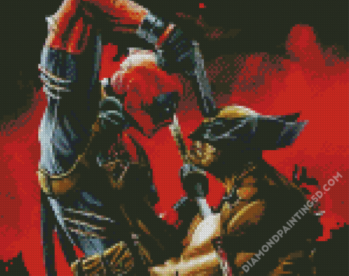 Wolverine Vs Deadpool Heroes Diamond Paintings