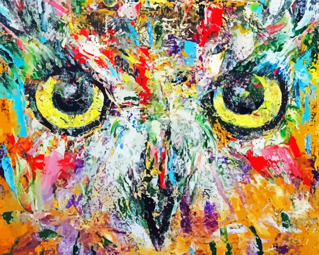 Abstract Mystic Owl Diamond Paintings