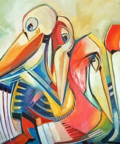 Abstract Pelicans Diamond Paintings