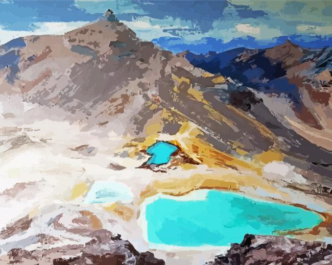 Abstract Tongariro National Park Diamond Paintings