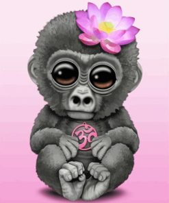 Adorable Baby Gorilla Diamond Paintings