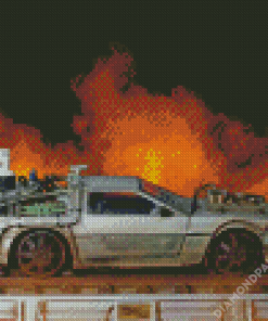 Aesthetic Back To The Future Car Art Diamond Paintings