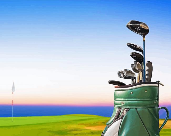 Aesthetic Golf Bag Art Diamond Paintings