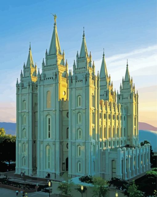 Aesthetic Salt Lake Utah Temple Diamond Paintings