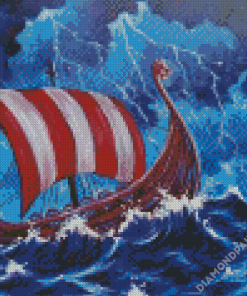 Aesthetic Viking Vessel Art Diamond Paintings