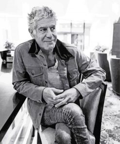 Black And White Anthony Bourdain Diamond Paintings