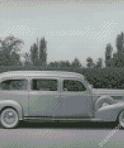 Black And White Cadillac Hearse Diamond Paintings