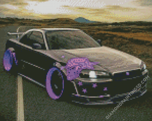 Black Nissan Skyline Car Diamond Paintings