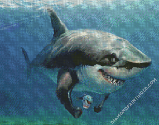 Cool Great White Shark Fish Diamond Paintings