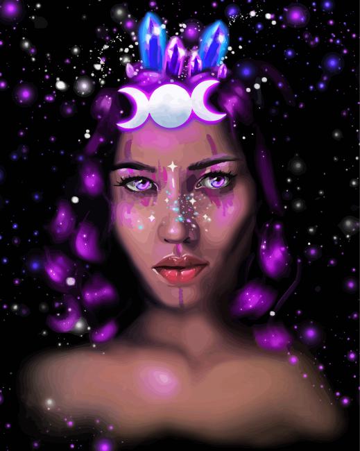 Crystal Moon Goddess Diamond Paintings