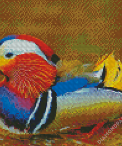 Cute Mandarin Duck Diamond Paintings