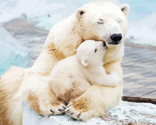 Cute Polar Bear Cub Diamond Paintings