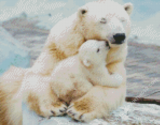 Cute Polar Bear Cub Diamond Paintings