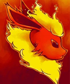 Flareon Head Art Diamond Paintings