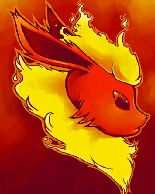 Flareon Head Art Diamond Paintings