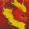 Flareon Head Art Diamond Paintings