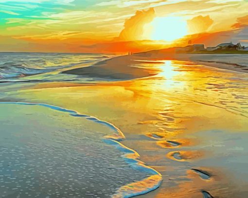 Footprints In The Sand Art Diamond Paintings