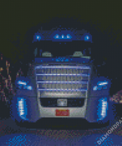 Grey 18 Wheeler Truck Diamond Paintings