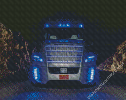 Grey 18 Wheeler Truck Diamond Paintings