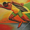 Jamaican Man Running Diamond Paintings