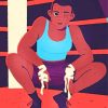 Kickboxing Girl Diamond Paintings